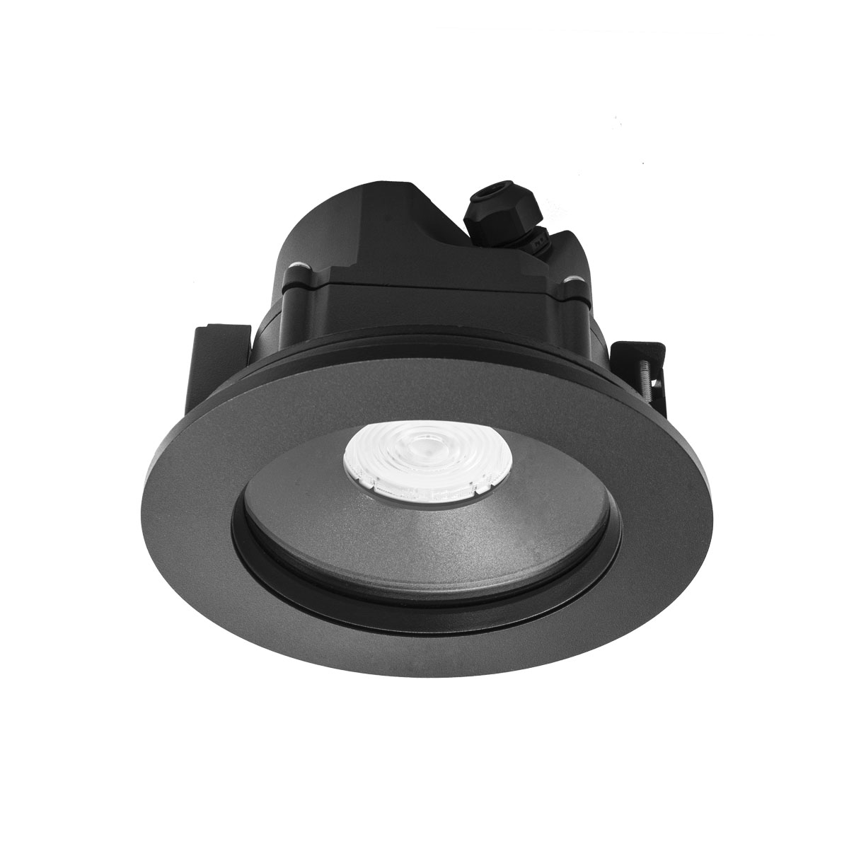 Kit led salle de bain avec Encastré aluminium rond IP65 fixe et module  led - AL-1011KT